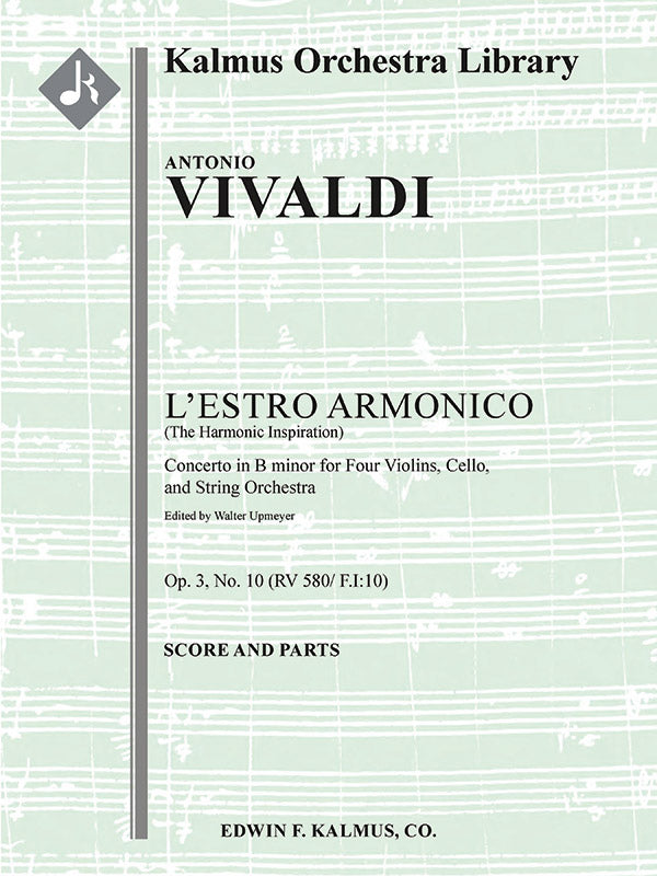L'Estro Armonico, Op. 3, No. 10: Concerto for Four Violins & Cello in B minor, RV 580 / F.IV:10 Cover Image