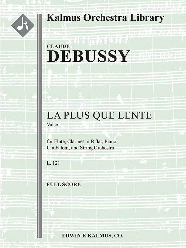 La Plus que Lente, L. 121 Cover Image