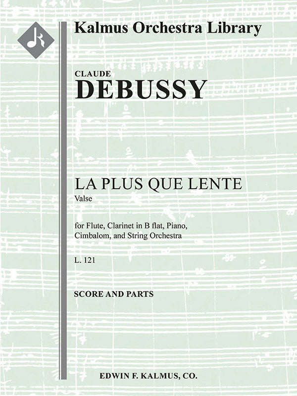 La Plus que Lente, L. 121 Cover Image
