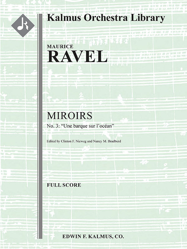Miroirs, No. 3: Une Barque sur l'Ocean [composer's transcription] Cover Image