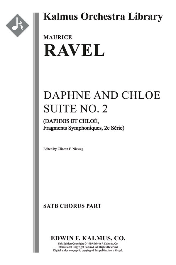 Daphnis et Chloe: Suite No. 2 (3rd Edition) Cover Image