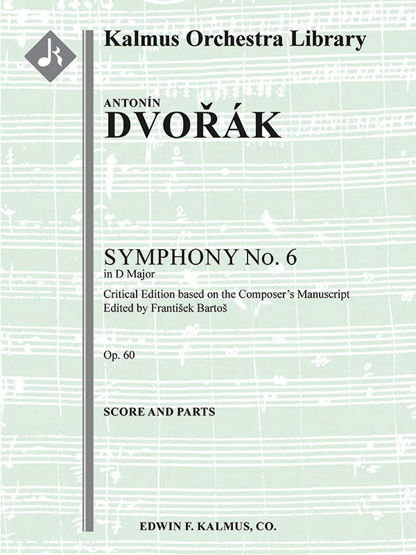 Symphony No. 6 in D, Op. 60/ B. 112 Cover Image