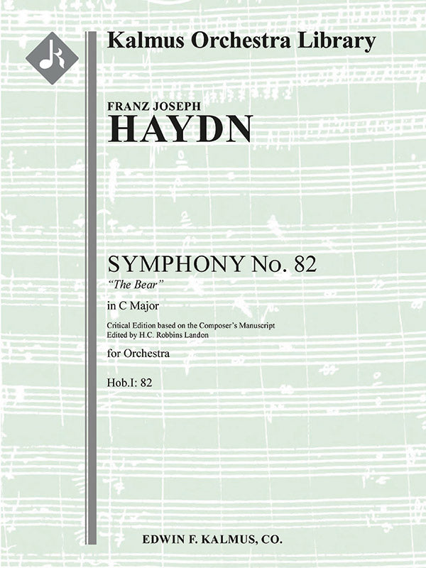 Symphony No. 82 in C 'L'Ours' (The Bear) (Hob. I:82; critical ed.) Cover Image