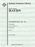 Symphony No. 91 in E-flat (Hob. I:91; critical ed.) Cover Image