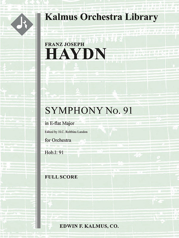 Symphony No. 91 in E-flat (Hob. I:91; critical ed.) Cover Image