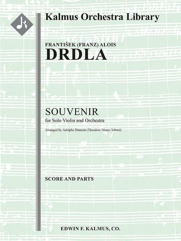 Souvenir for Solo Violin and Orchestra Cover Image