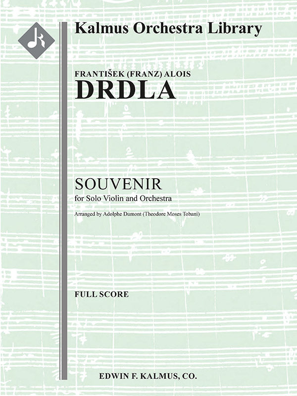 Souvenir for Solo Violin and Orchestra Cover Image