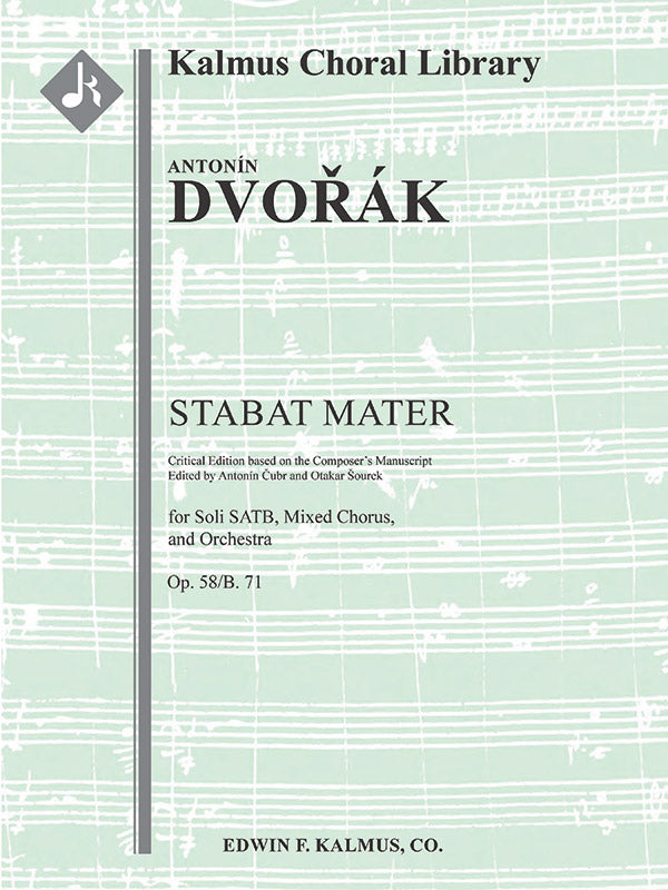 Stabat Mater, Op. 58/B. 71 (critical edition) Cover Image