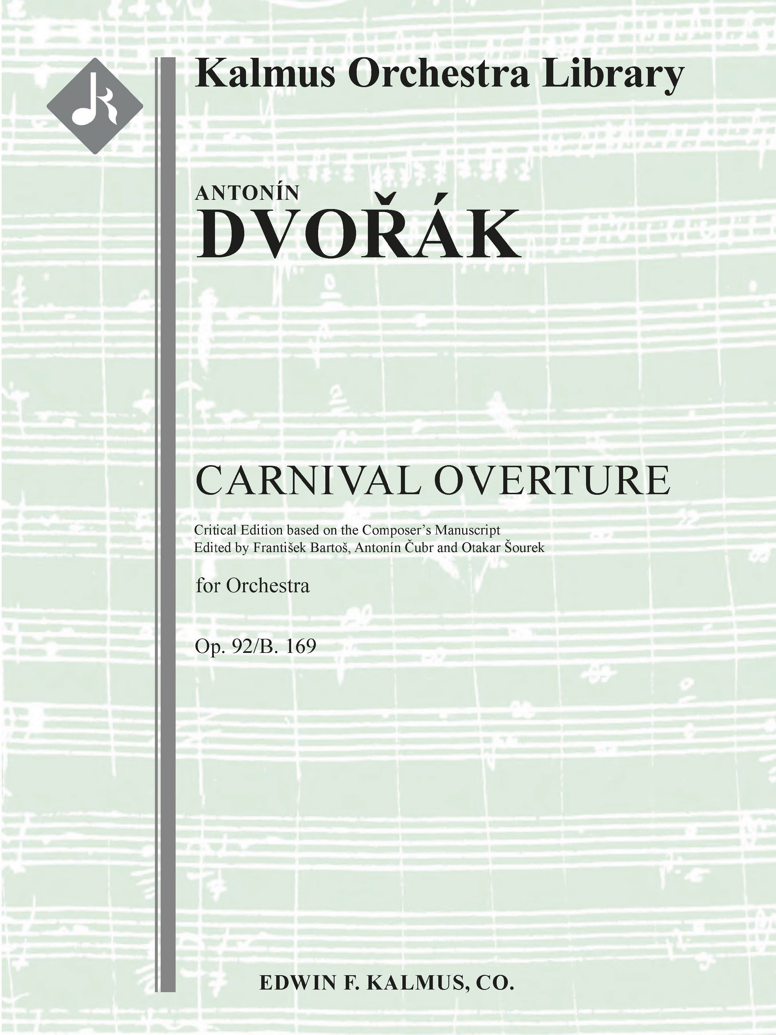 Carnival Overture, Op. 92/B. 169 (critical ed.) Cover Image