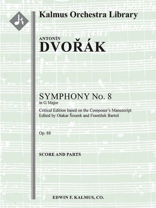 Symphony No. 8 in G, Op. 88, B. 163 (critical edition) Cover Image