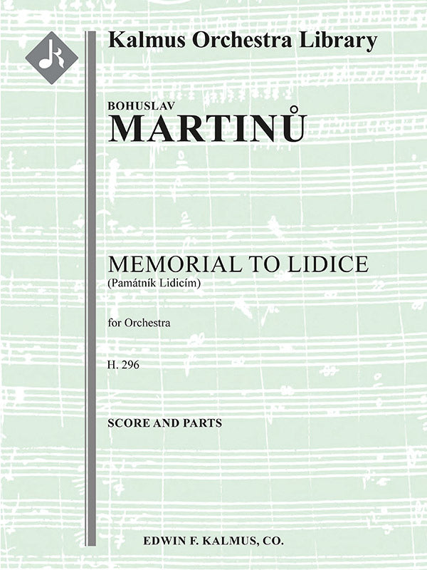 Memorial to Lidice (Pamatnik Lidicim), H. 296 Cover Image