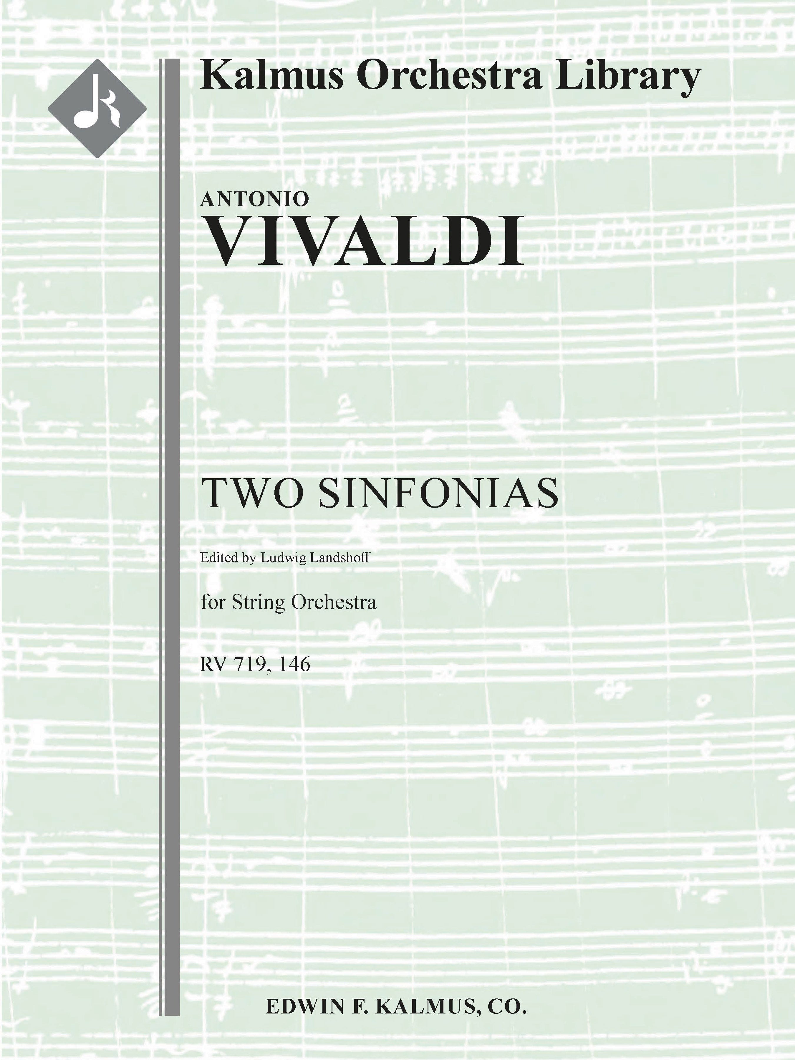 Two Sinfonias: Nos. 1 (Op. 204, RV 719) and 2 (RV 146/F.XI: 41) Cover Image