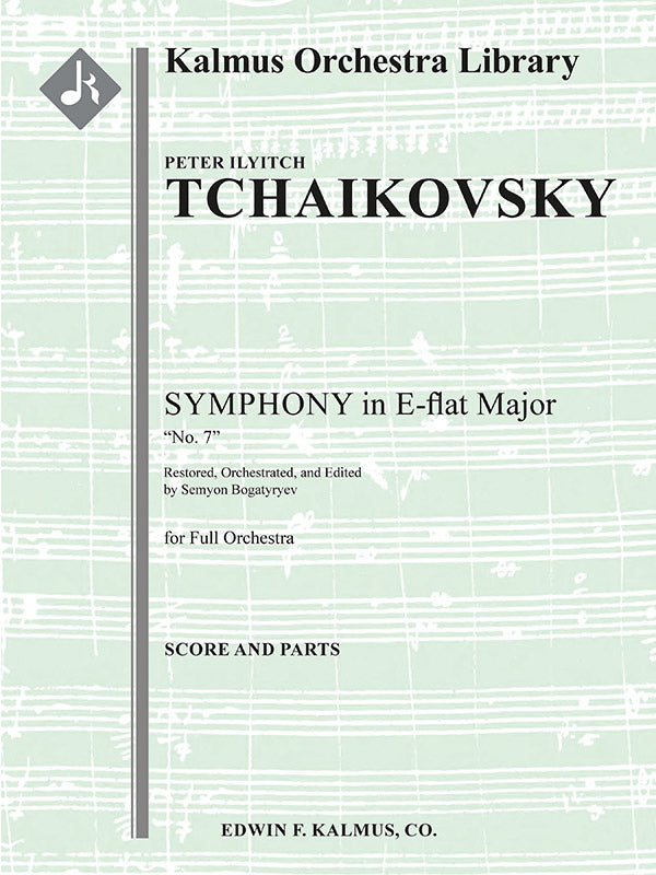 Symphony No. 7 in E-flat, Op. Posth. [arrangement from incomplete fragments] Cover Image