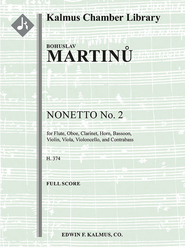 Noneto No. 2, H. 374 Cover Image