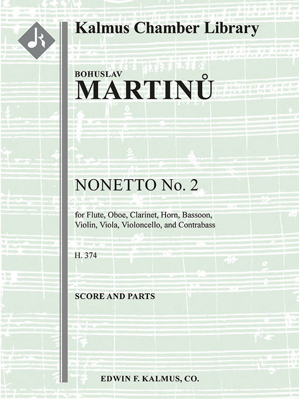 Noneto No. 2, H. 374 Cover Image