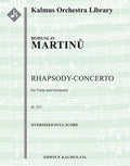 Rhapsody-Concerto, H. 337 for Viola and Orchestra Cover Image