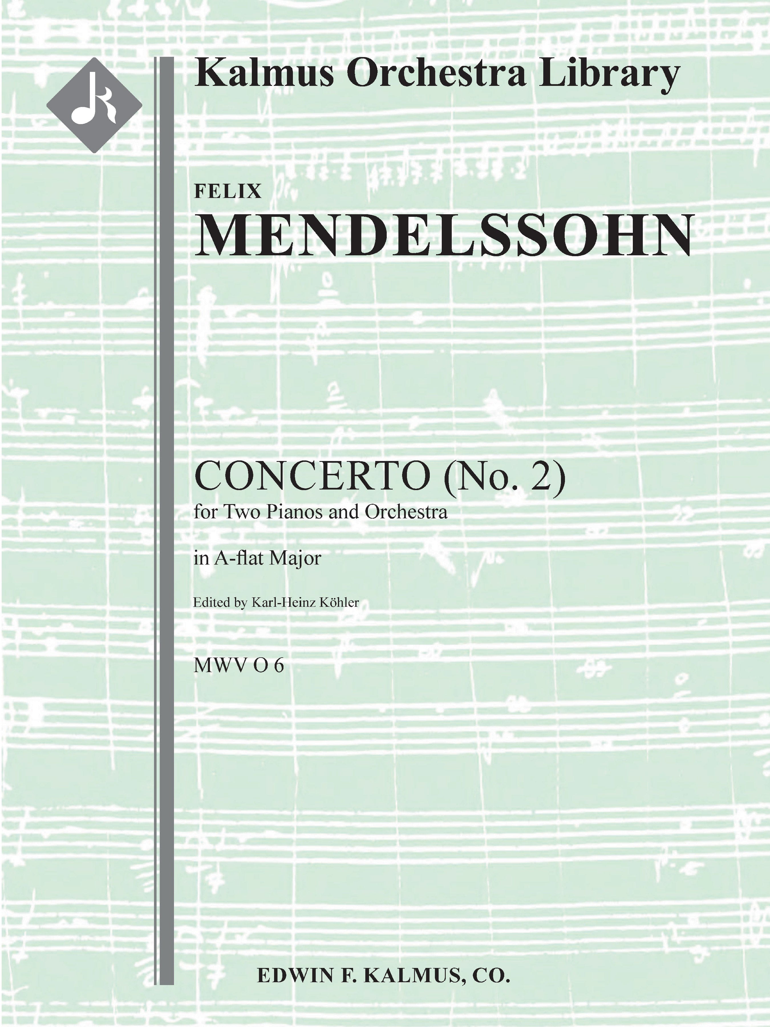 Concerto for Two Pianos and Orchestra in A-flat (No. 2), MWV O 6 Cover Image