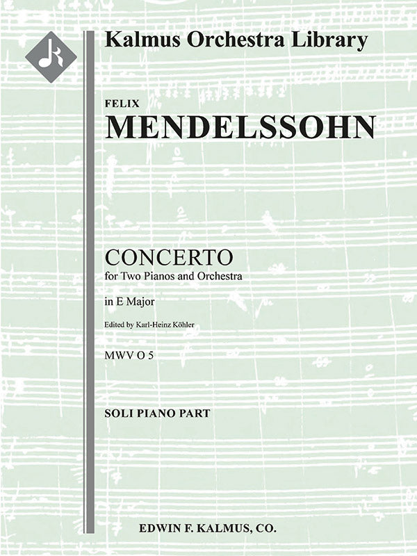 Concerto for Two Pianos and Orchestra in E (No. 1), MWV O 5 Cover Image