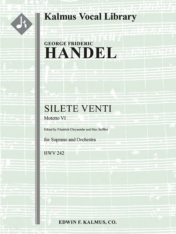 Silete Venti, HWV 242 Cover Image