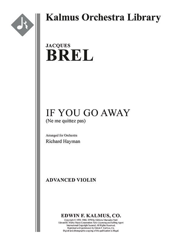 If You Go Away (Ne me quitte pas) Cover Image