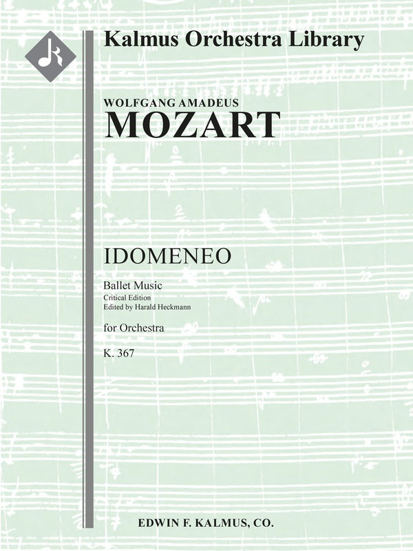 Idomeneo: Ballet Music, K. 367 (critical edition) Cover Image