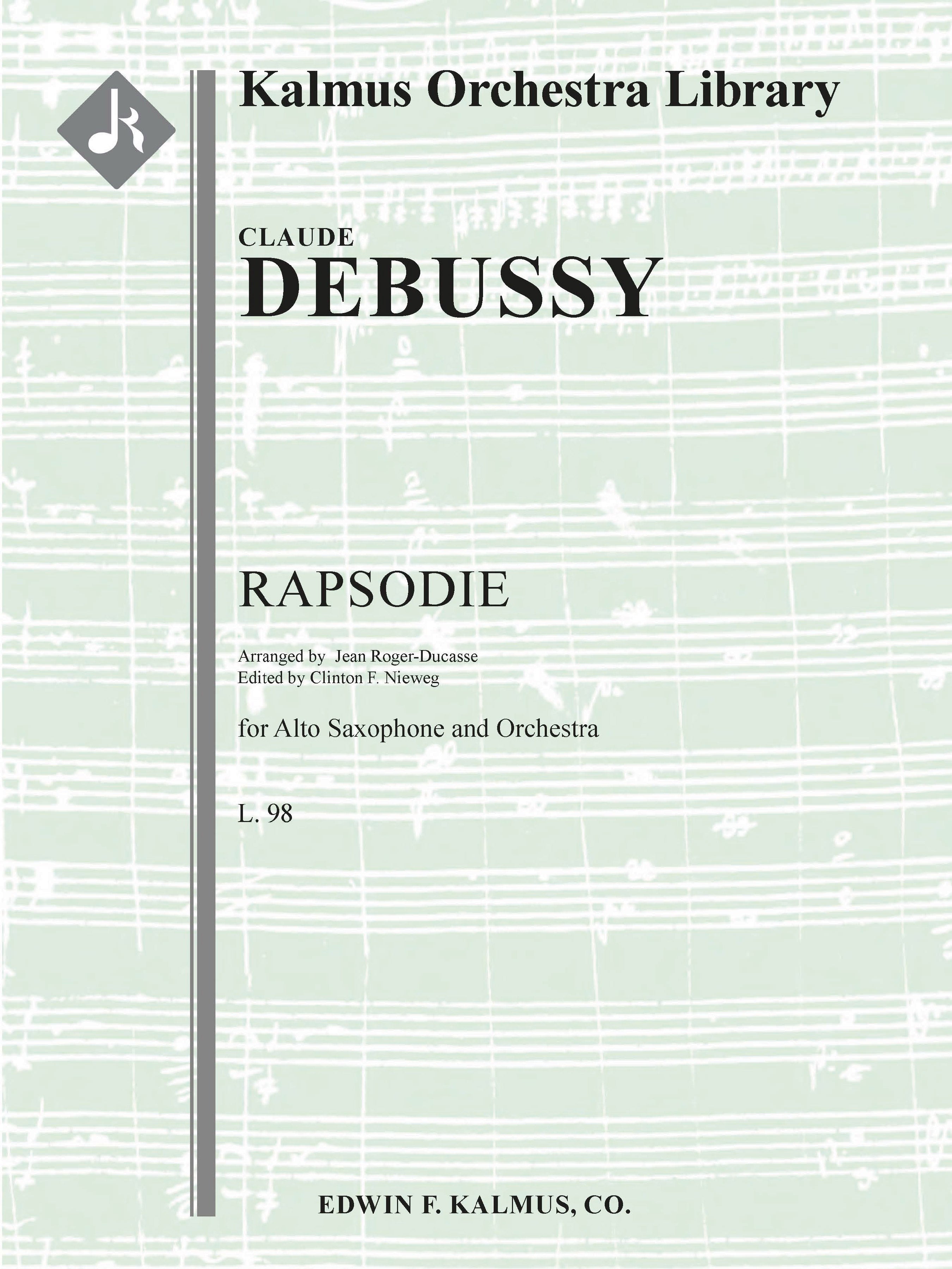Rapsodie for Saxophone and Orchestra, L. 98 Cover Image