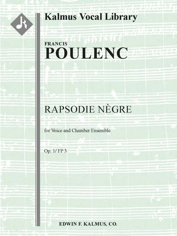 Rapsodie Negre, Op. 1/ FP 3 Cover Image