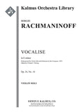 Vocalise, Op. 34, No. 14 in E minor [composer 1919's transcription] Cover Image