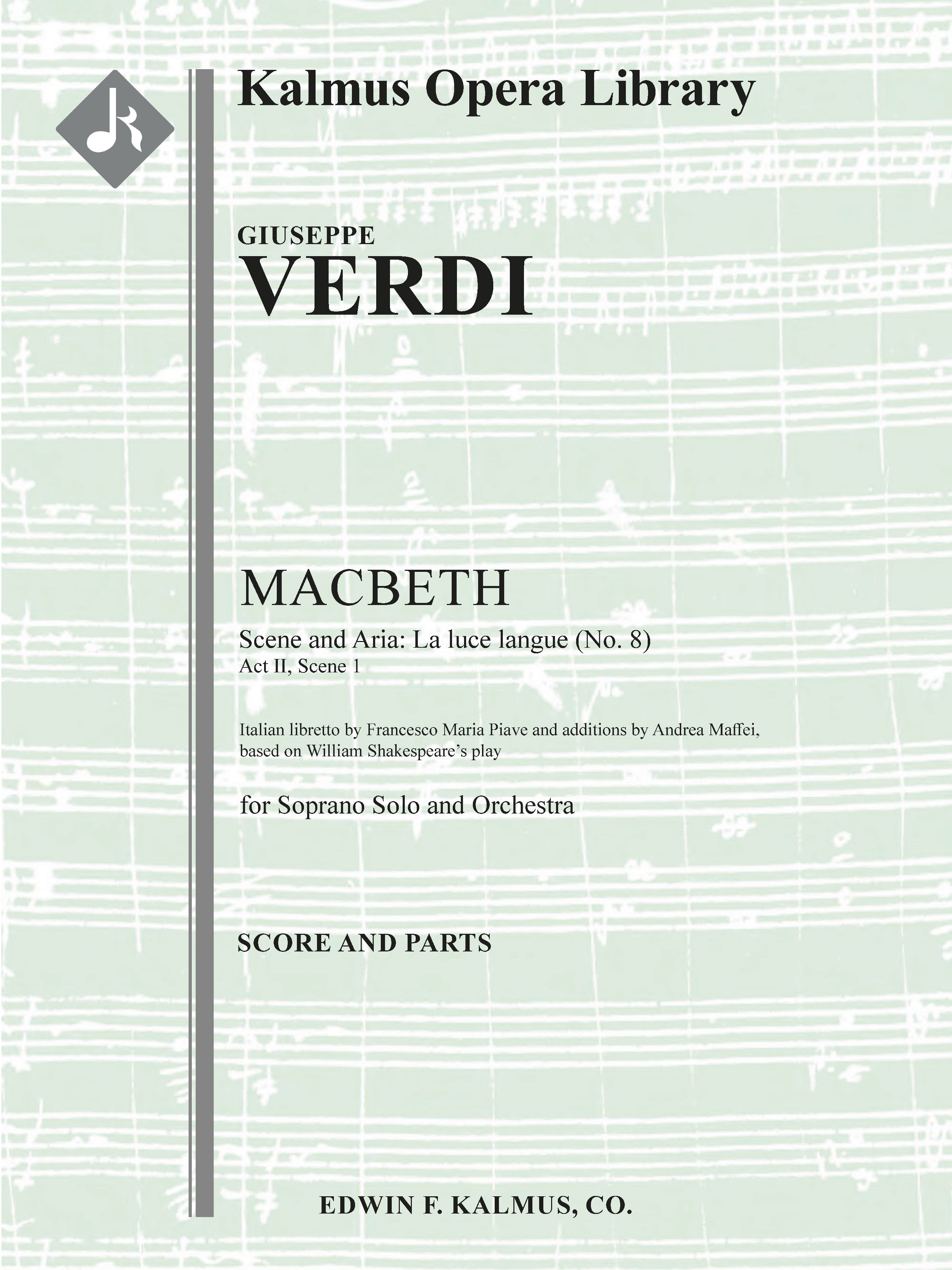 Macbeth: Act II, Sc. 1 Aria: La luce langue (No. 8) Cover Image