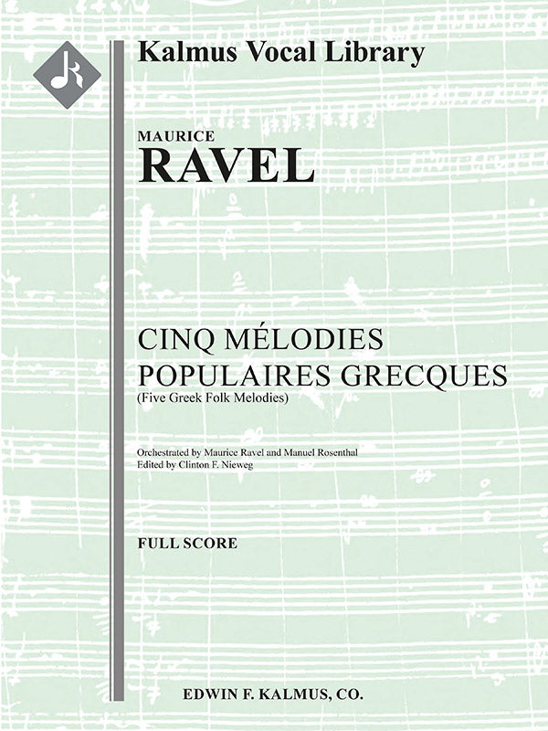 Cinq Melodies Populaires Grecques (Five Greek Folk Melodies) Cover Image