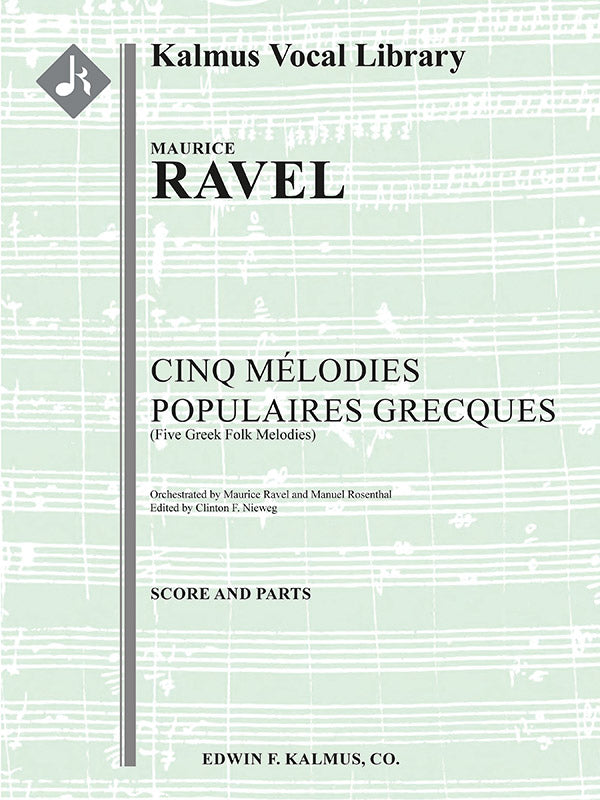 Cinq Melodies Populaires Grecques (Five Greek Folk Melodies) Cover Image