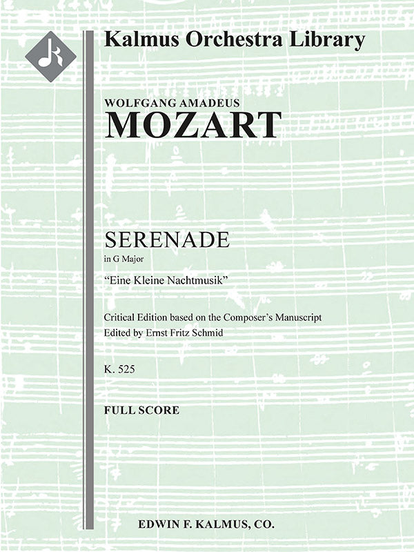 Eine kleine Nachtmusik (Serenade in G), K. 525 (critical edition) Cover Image