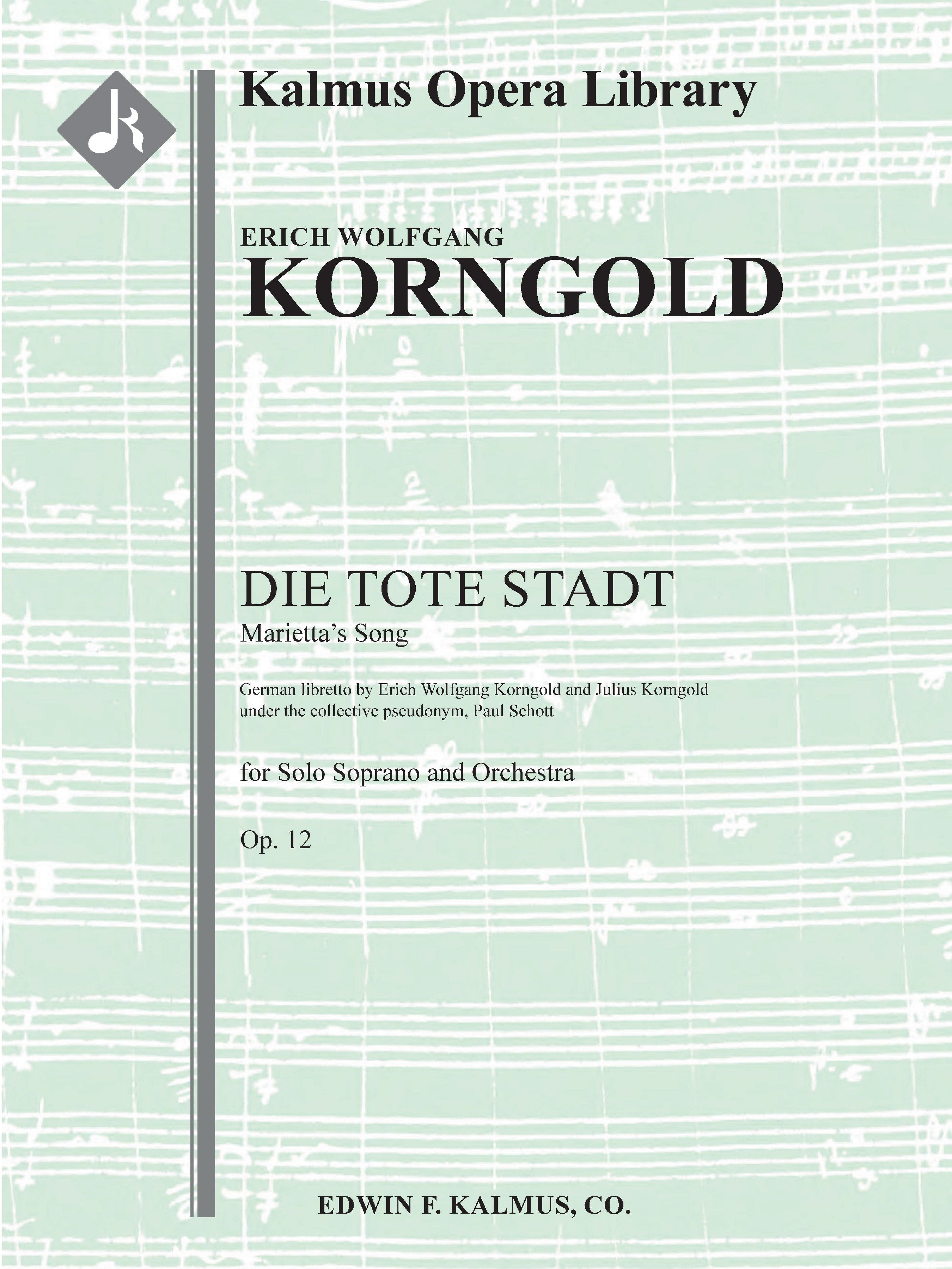 Die Tote Stadt, Op. 12: Marietta's Song Cover Image