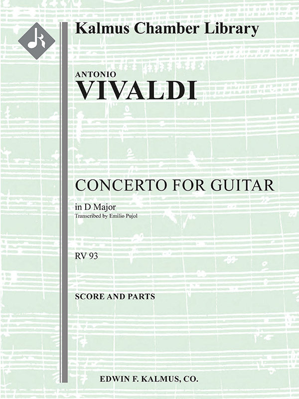 Concerto for Guitar in D, RV 93 (Lute) Cover Image