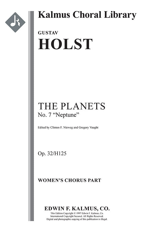 The Planets, Op. 32/H125 Cover Image