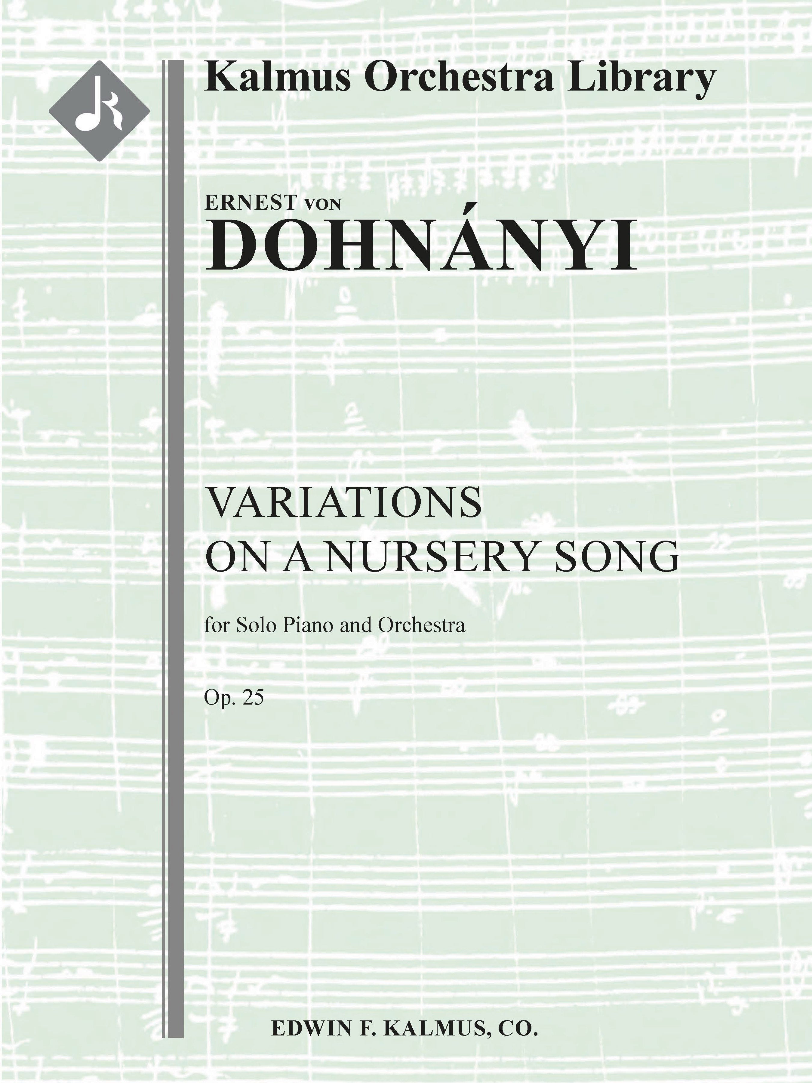 Variations on a Nursery Song, Op. 25 Cover Image