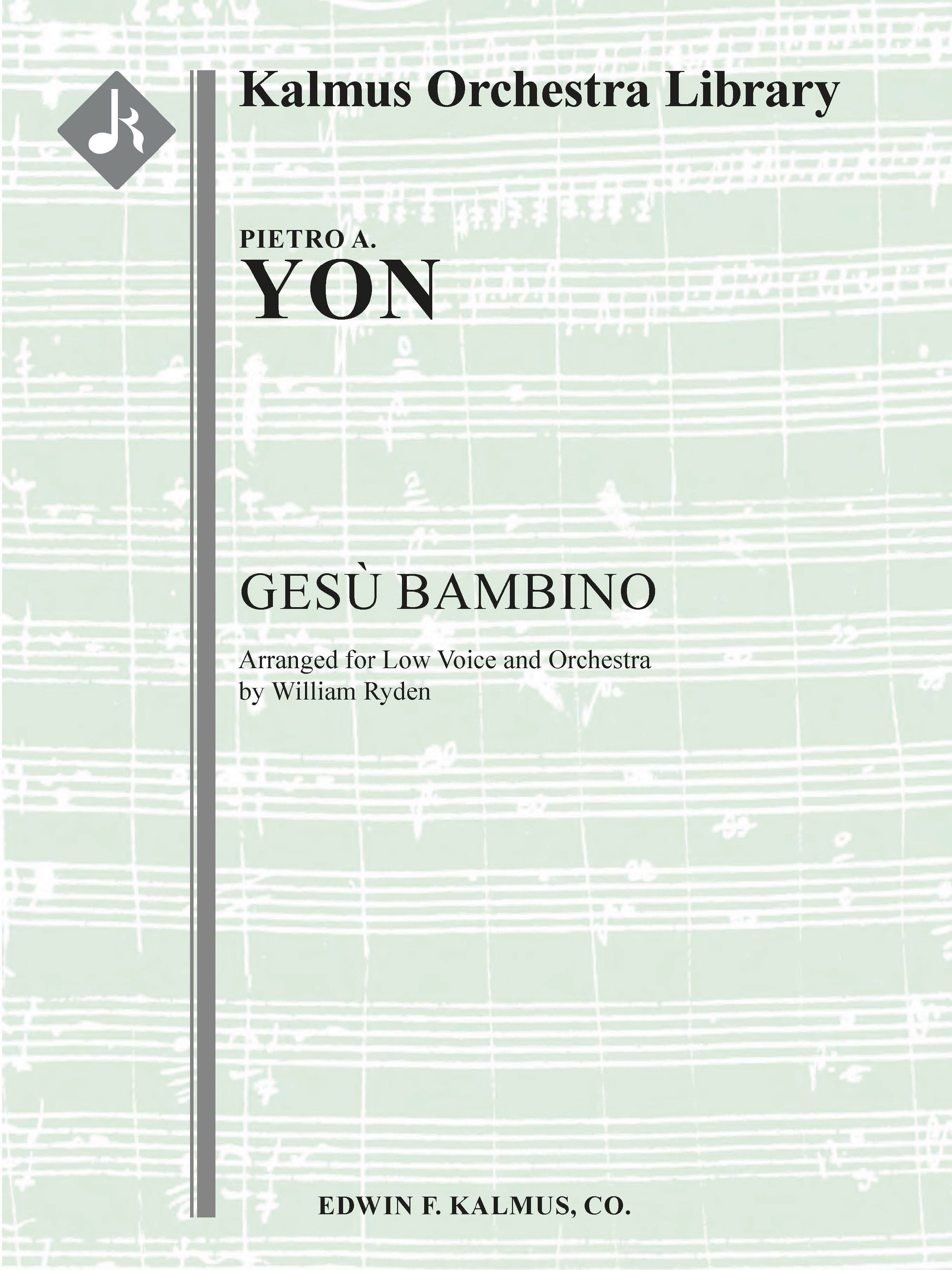 Gesu Bambino (orchestration for low voice, D) Cover Image