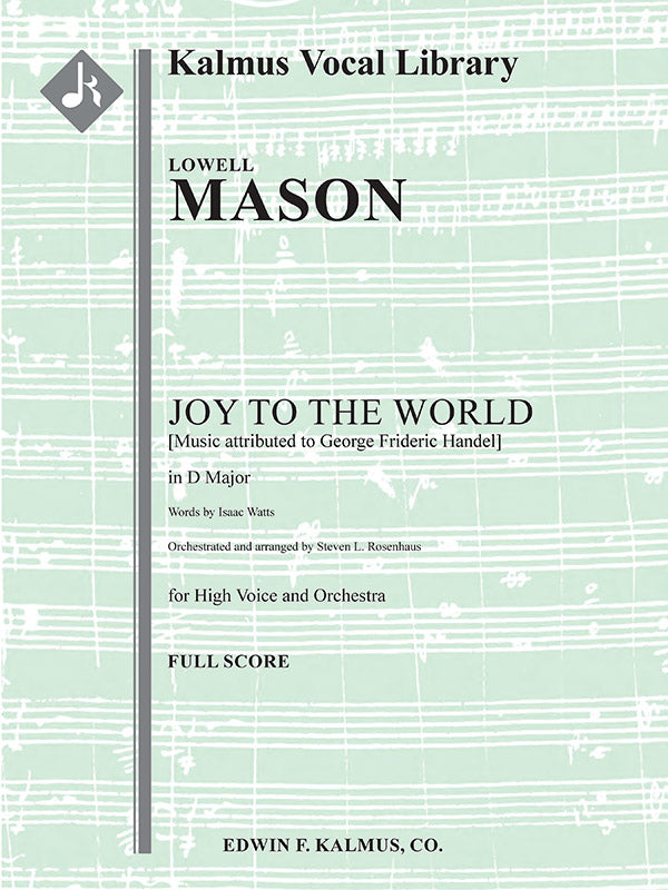 Joy to the World [orchestration for high voice, D] Cover Image
