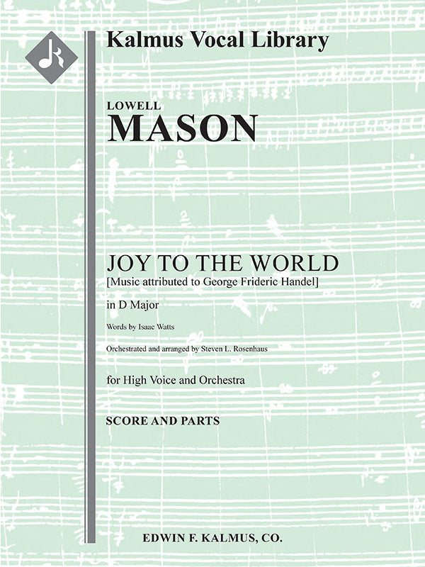 Joy to the World [orchestration for high voice, D] Cover Image