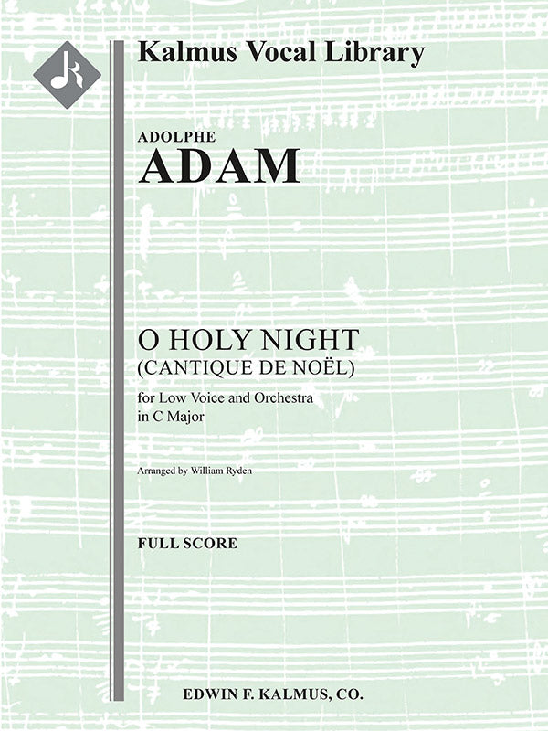 O Holy Night (Cantique de Noel) orchestration for low voice in C Cover Image