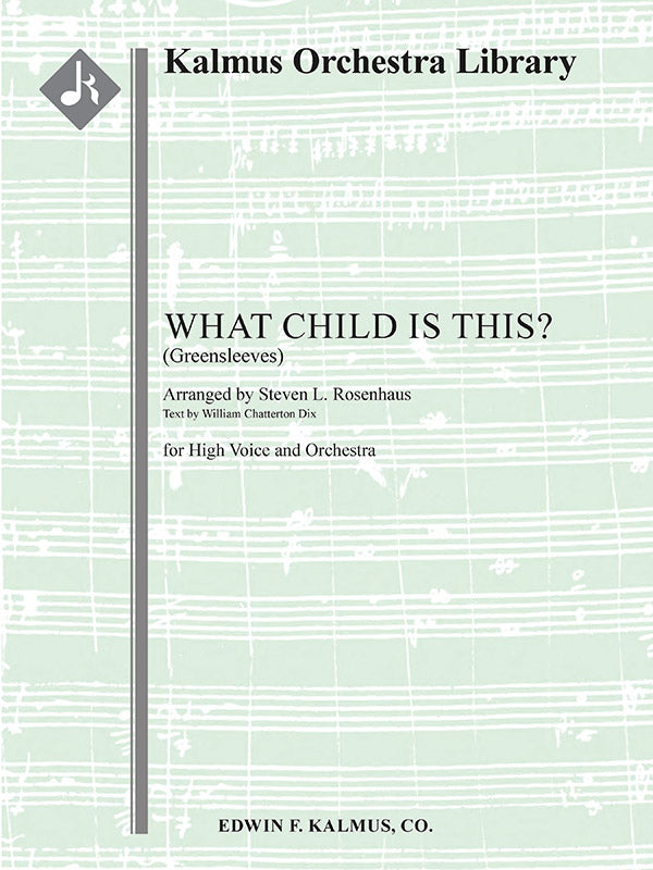 What Child is This? (Greensleeves) [orchestration for high voice, G minor] Cover Image