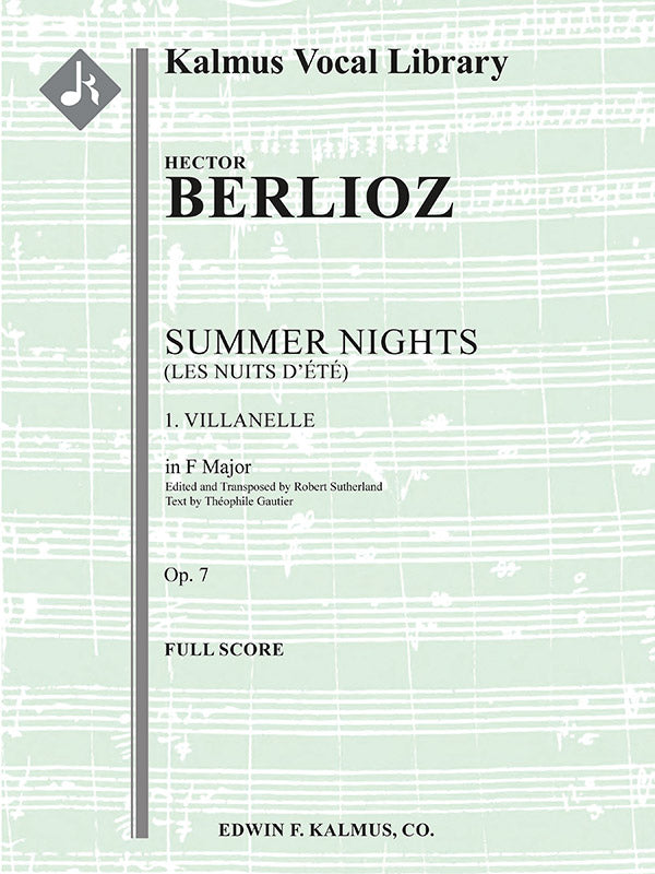 Summer Nights, Op. 7 (Les nuits d'ete): 1. Villanelle (transposed in F) Cover Image