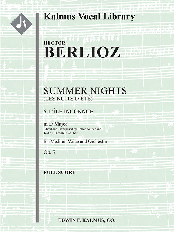 Summer Nights, Op. 7 (Les nuits d'ete): 6. L'isle Inconnue (transposed in D) Cover Image
