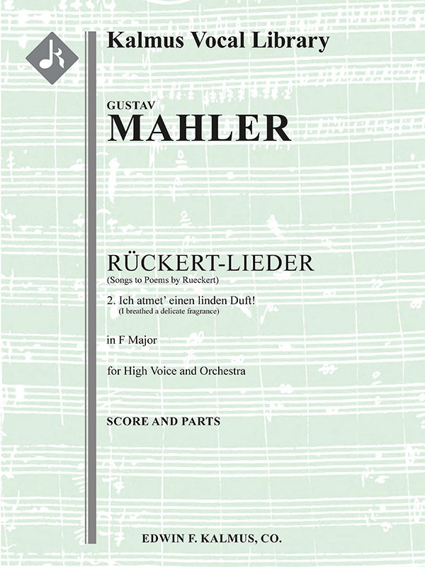 Songs to Poems by Rueckert; No. 2: Ich atmet' einen linden Duft!, high voice (F, transposed) Cover Image