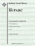 Chanson Triste [composer's transcription, E-flat] Cover Image