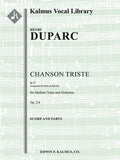 Chanson Triste [composer's transcription, C] Cover Image