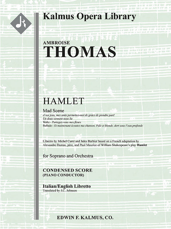 Hamlet: Mad Scene (Scene and Aria): A vos jeux, mes amis Cover Image