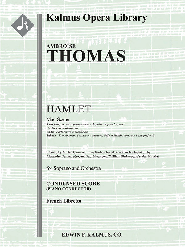 Hamlet: Mad Scene (Scene and Aria): A vos jeux, mes amis Cover Image