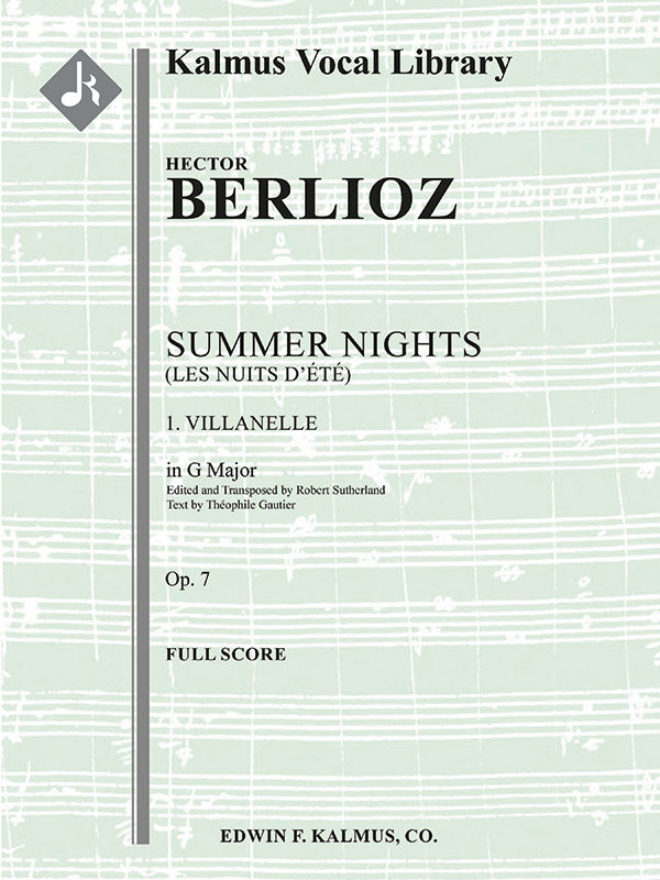 Summer Nights, Op. 7 (Les nuits d'ete): 1. Villanelle (transposed in G) Cover Image