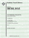 Summer Nights, Op. 7 (Les nuits d'ete): 4. Absence (transposed in Db) Cover Image